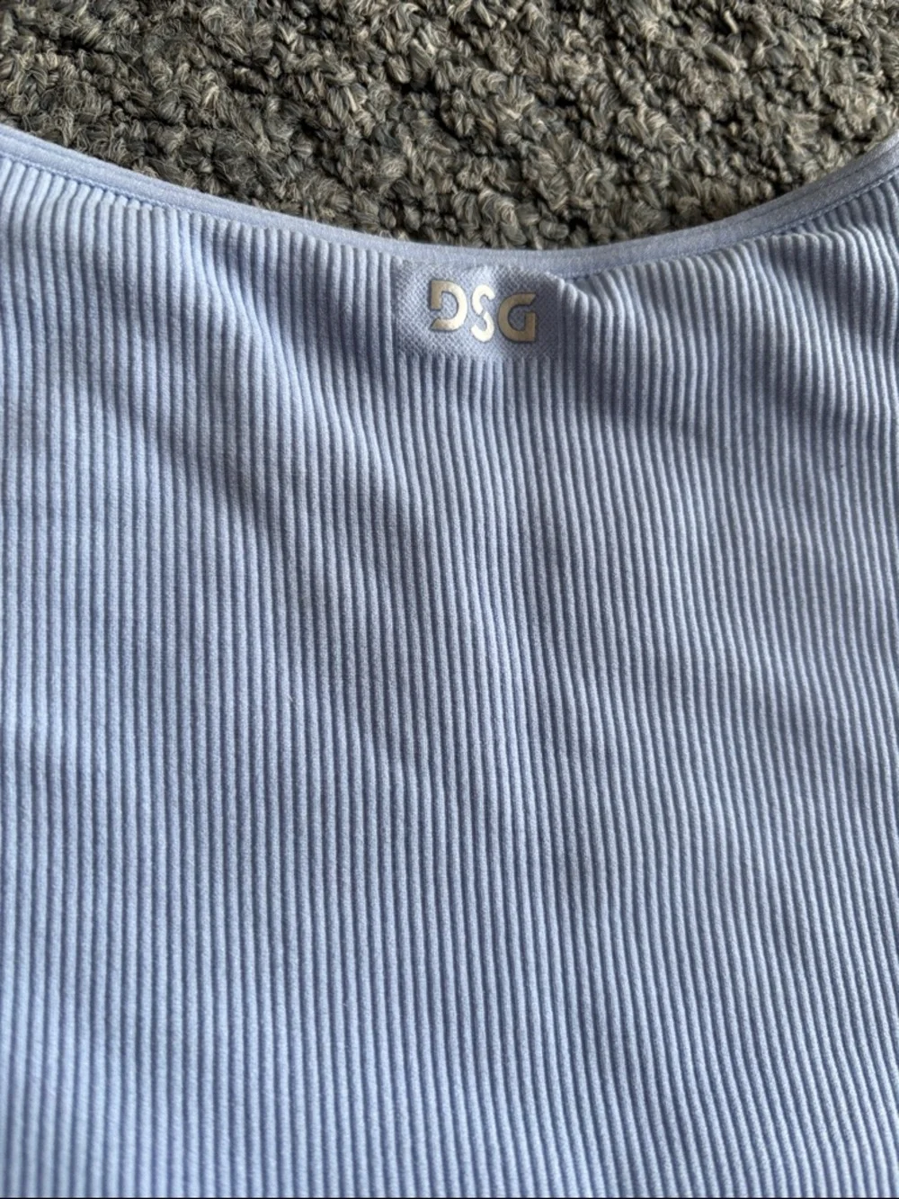 DSG Scoop Neck Seamless Crop Tank Set (2) peri sky blue and other one grey small - Picture 7 of 9